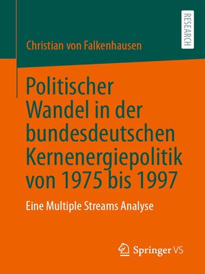 cover image of Politischer Wandel in der bundesdeutschen Kernenergiepolitik von 1975 bis 1997